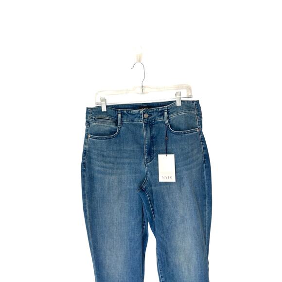 NYDJ Girlfriend Jeans Medium Wash Lift Tuck Technology Straight Leg Size 10 - Picture 7 of 14